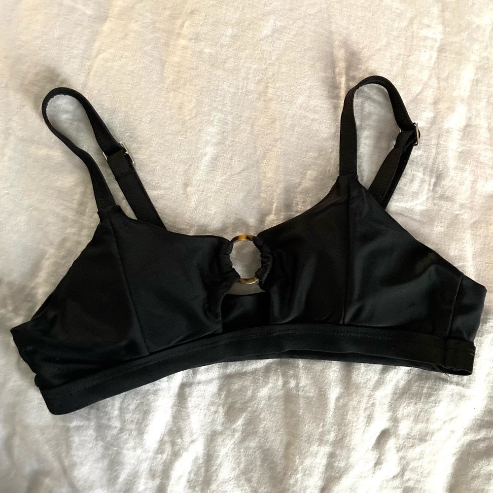 Black Malta Bikini Top - size small in black